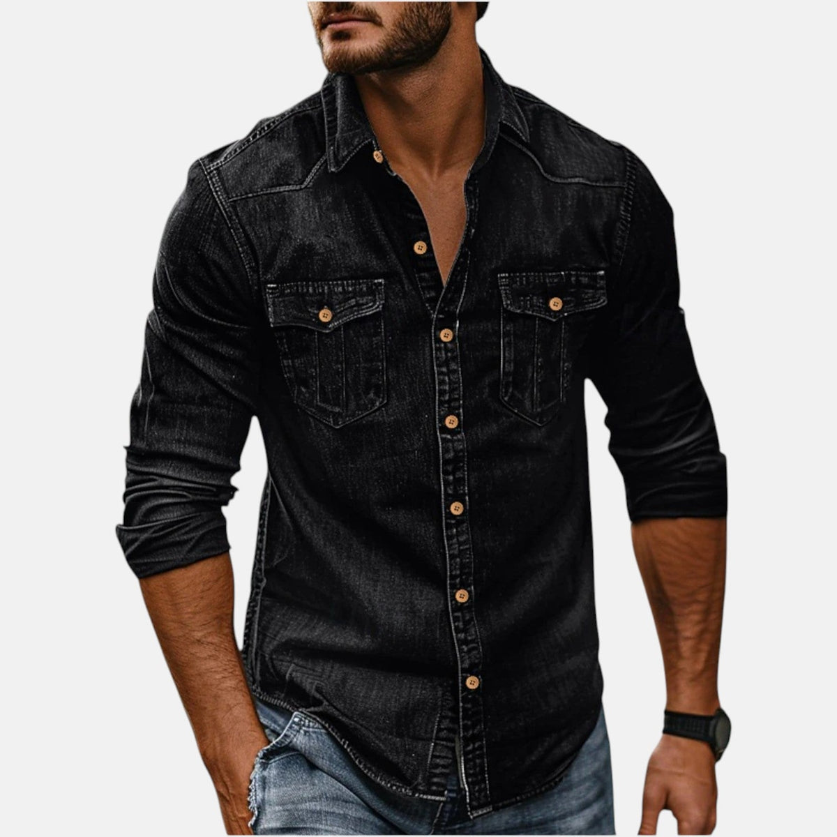 Alpenfeld | Vielseitiges und Trendiges Herren-Denimhemd