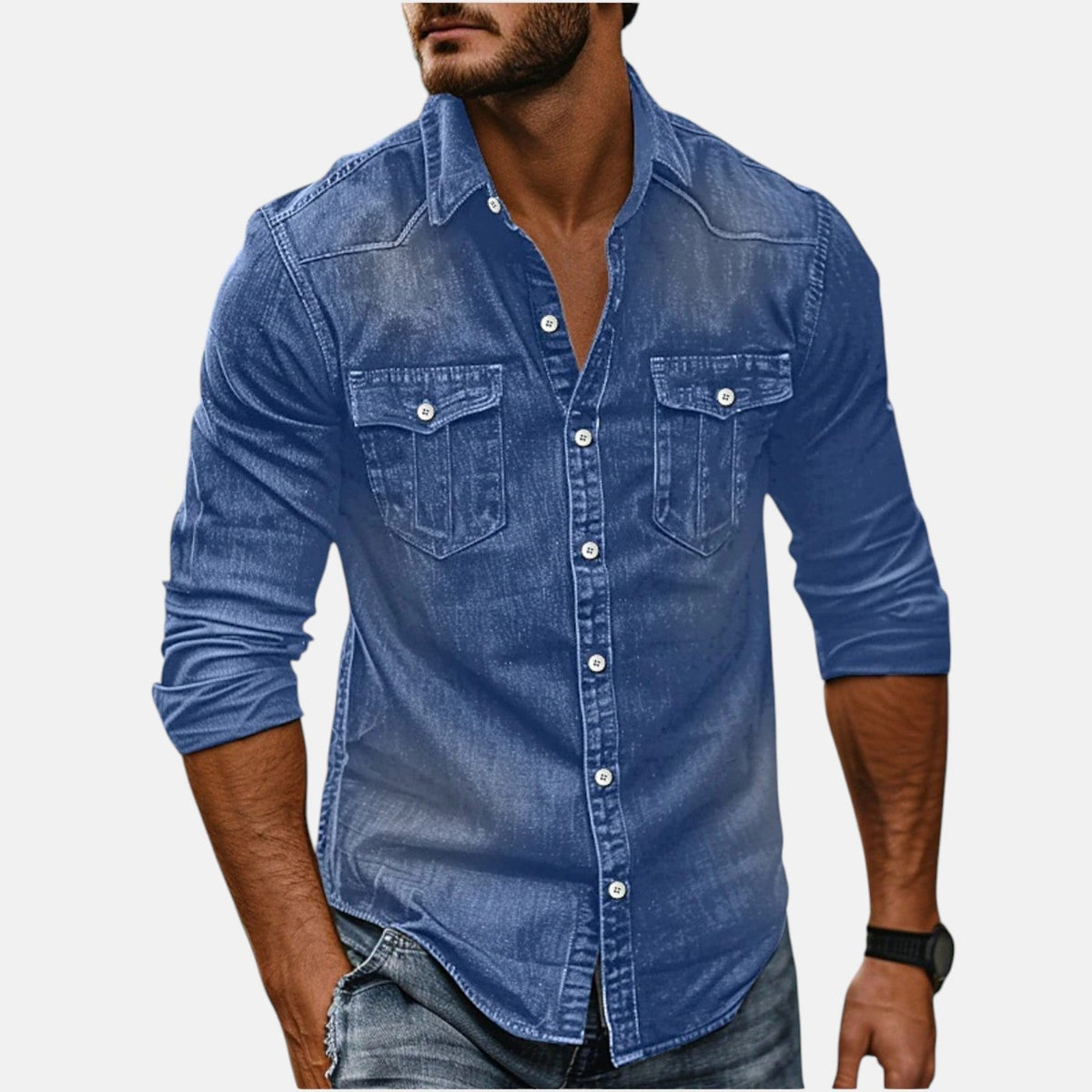 Alpenfeld | Vielseitiges und Trendiges Herren-Denimhemd