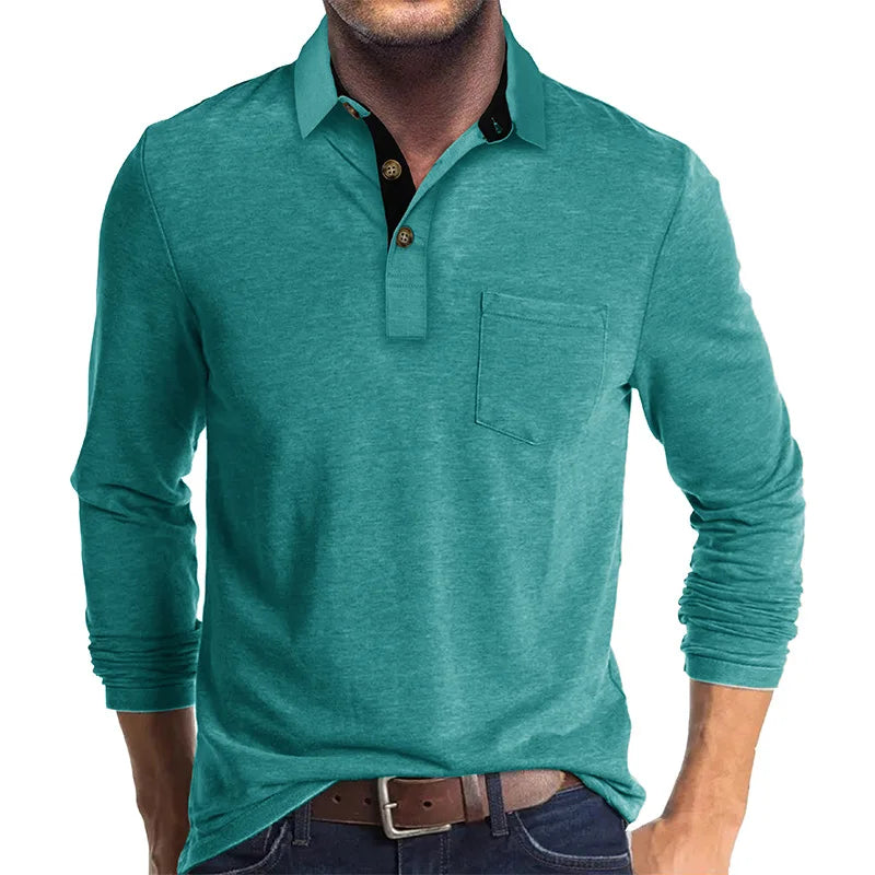 Alpenfeld | Herren Langarmshirt in Unifarbe