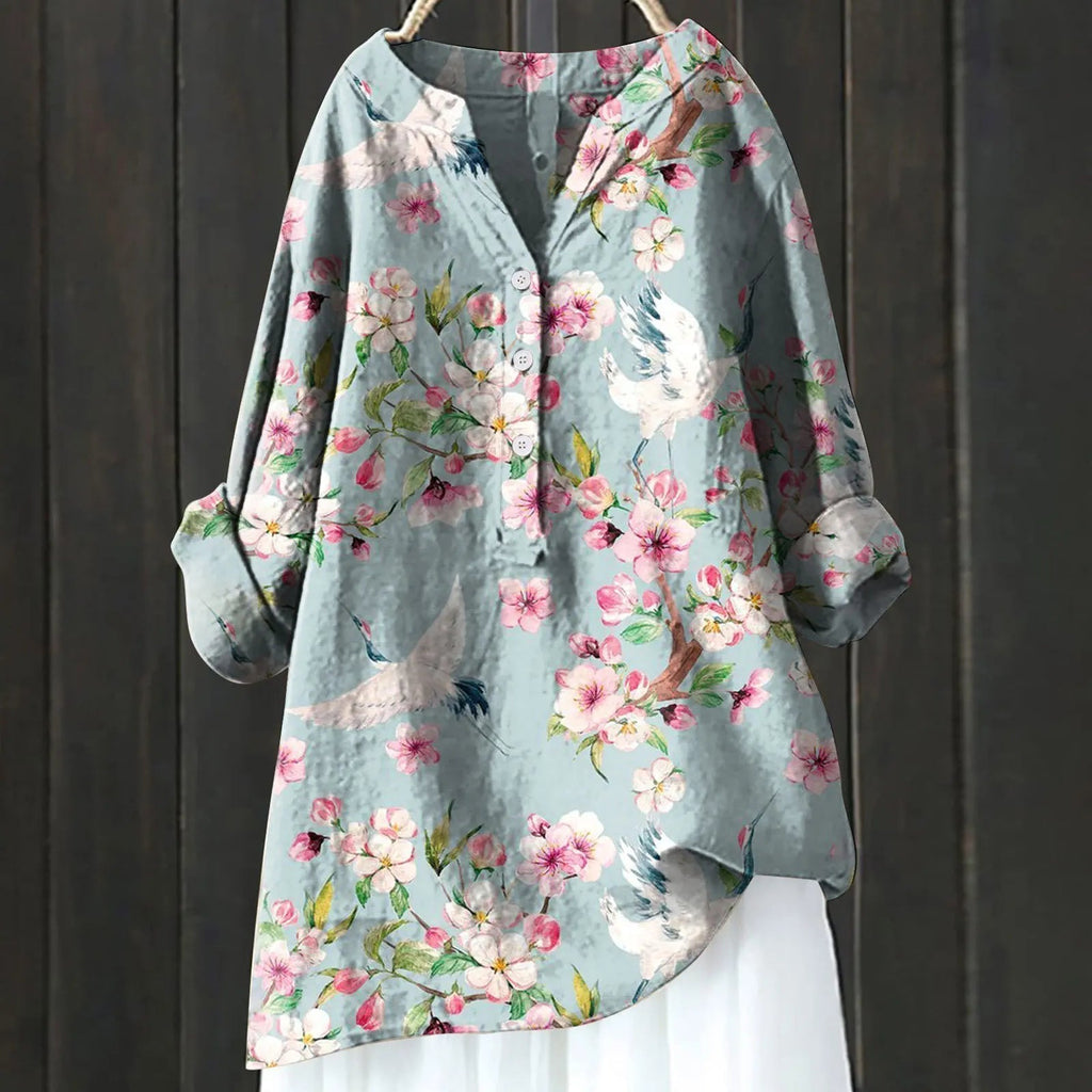 Mabel | Blumige französische Vintage-Bluse