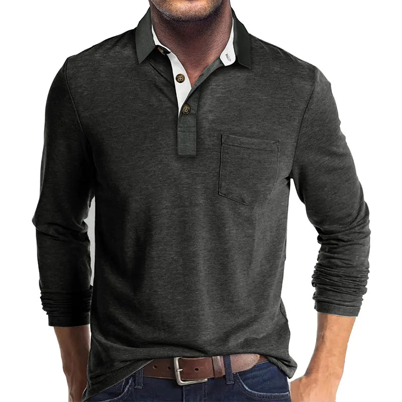 Alpenfeld | Herren Langarmshirt in Unifarbe