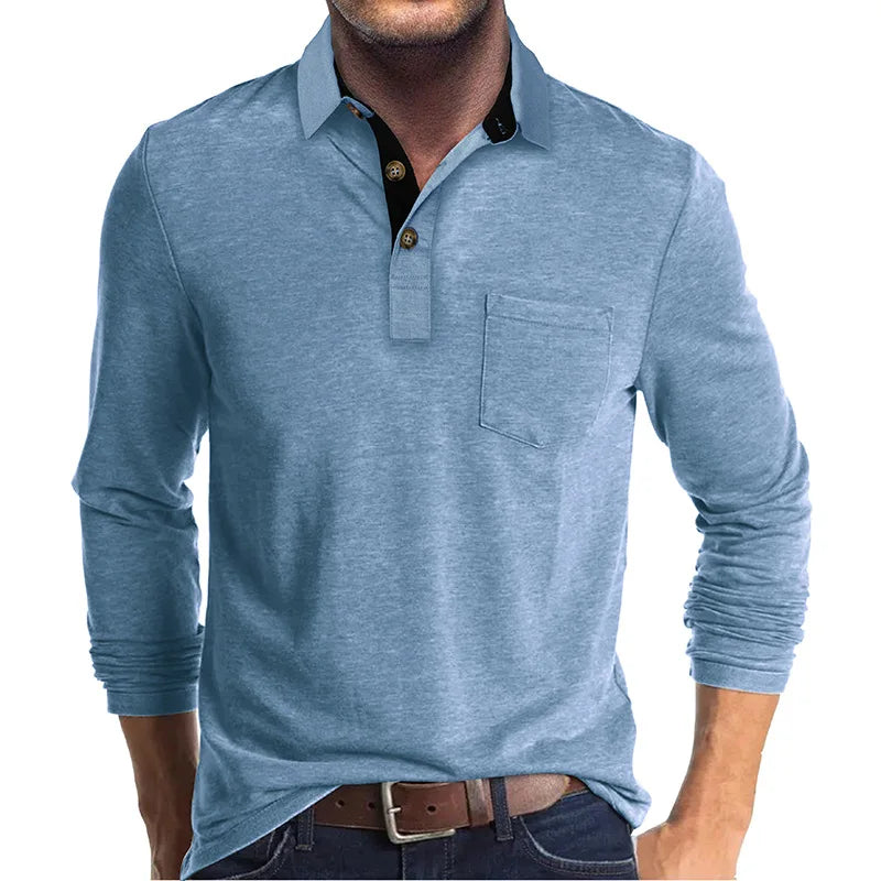 Alpenfeld | Herren Langarmshirt in Unifarbe
