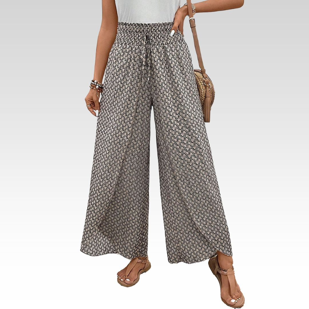 Alpenfeld | Lisette Hose mit weitem Bein und geometrischem Druck