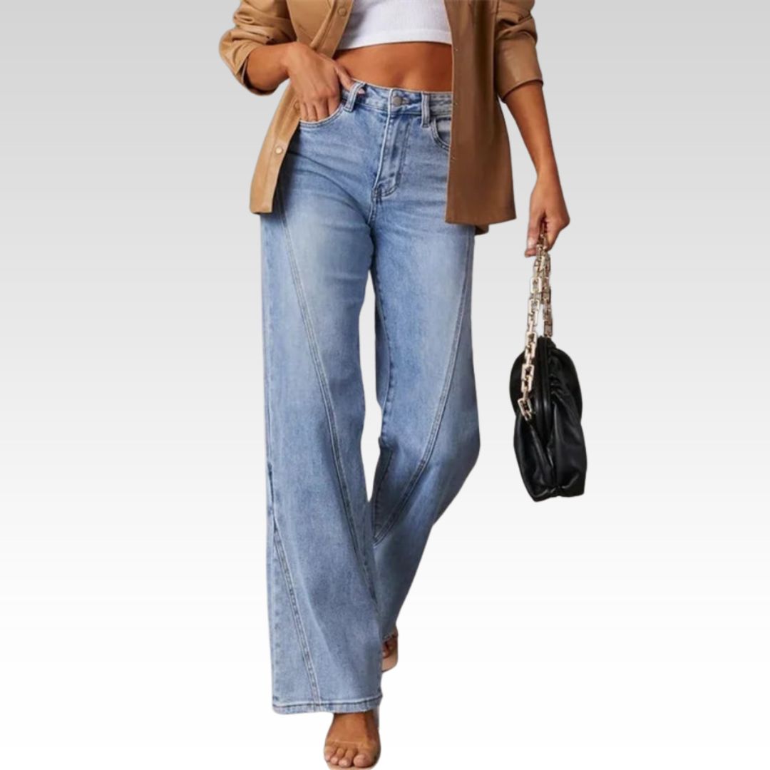 Alpenfeld | WEITE JEANS MIT HOHER TAILLE