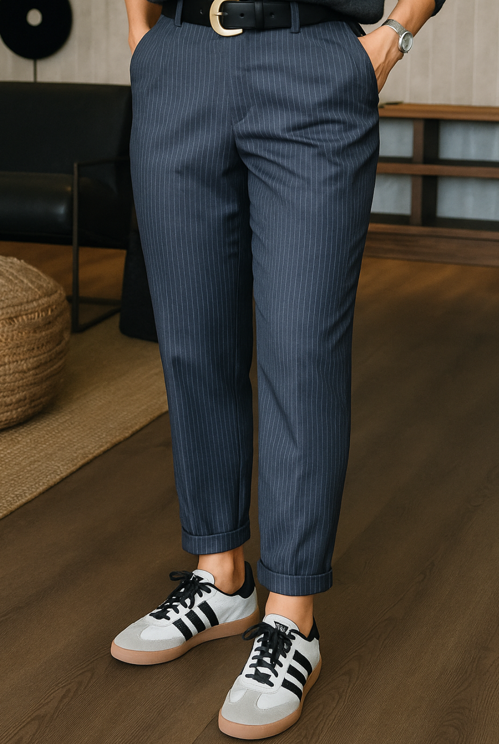 Alpenfeld | ELEGANTE, FIGURSCHMEICHELNDE HOSE MIT STREIFEN