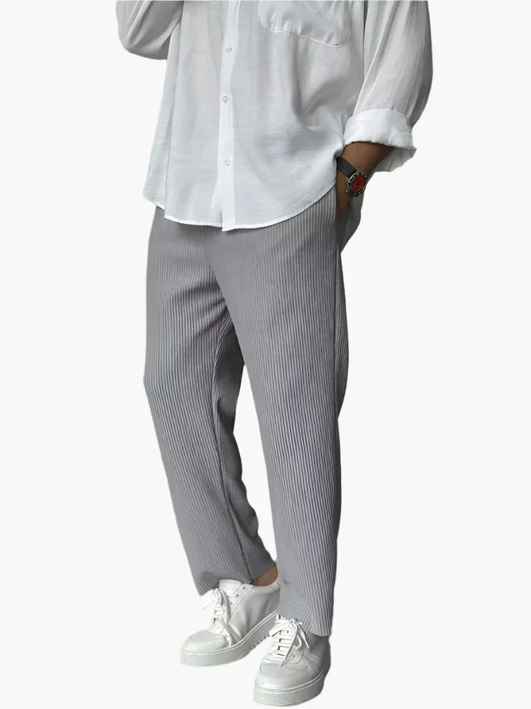 Alpenfeld | Herren Relax Fit Plissee Hose – Eleganter und Bequemer Alltags- und Business-Look