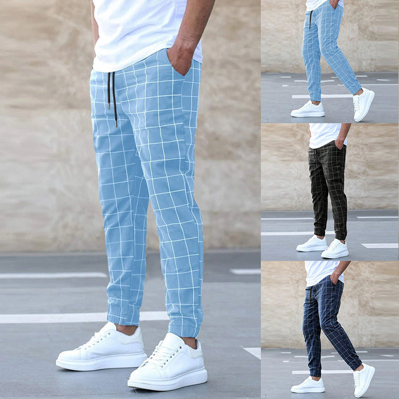 Alpenfeld | Herren Jogginghose kariert – Gerade geschnitten, Casual Streetwear, Frühling Freizeit