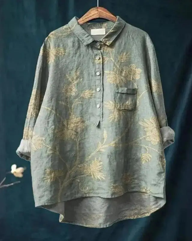 Amita | Vintage-Bluse mit Blumenmuster