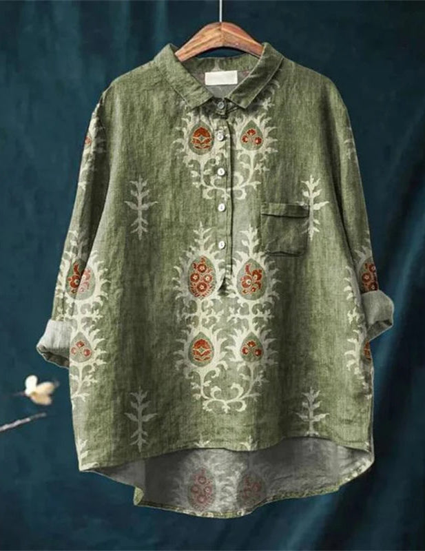 Amita | Vintage-Bluse mit Blumenmuster