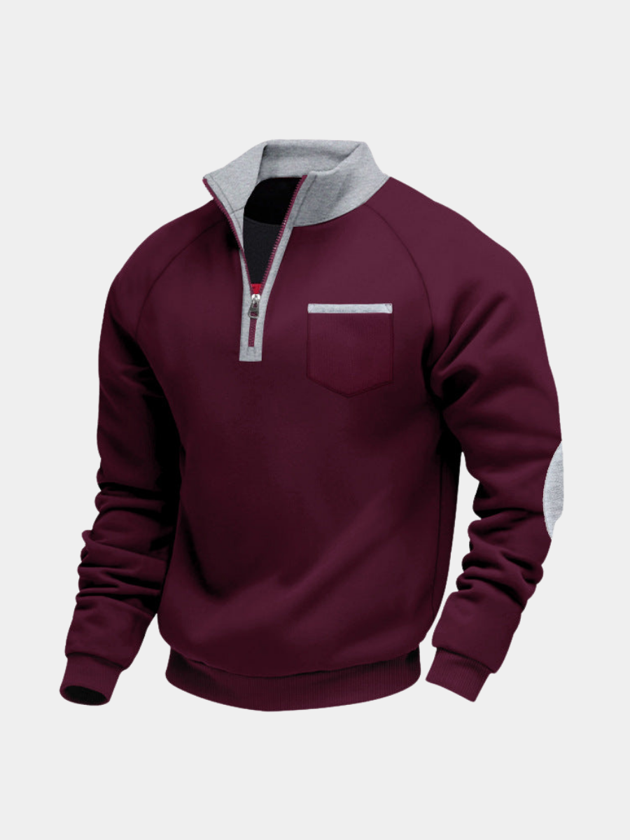 Alpenfeld | Herren-Fleece-Half-Zip-Pullover