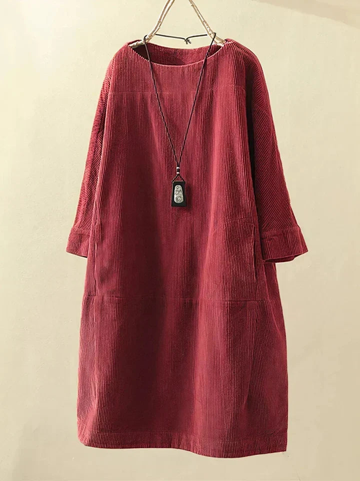Velvra™ - Gemütliche Vintage Cord Tunika