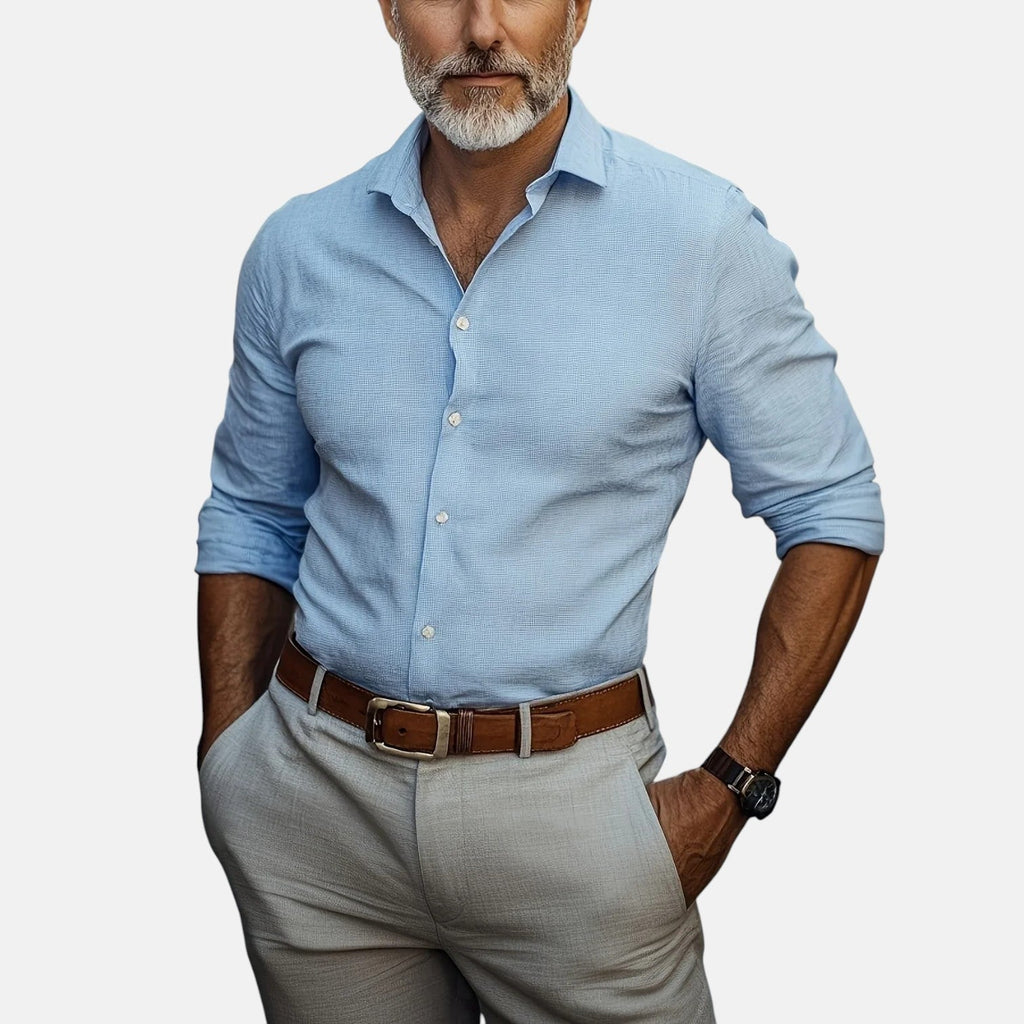 Alpenfeld | Herren Slim Fit Business Hemd mit Knitterfrei