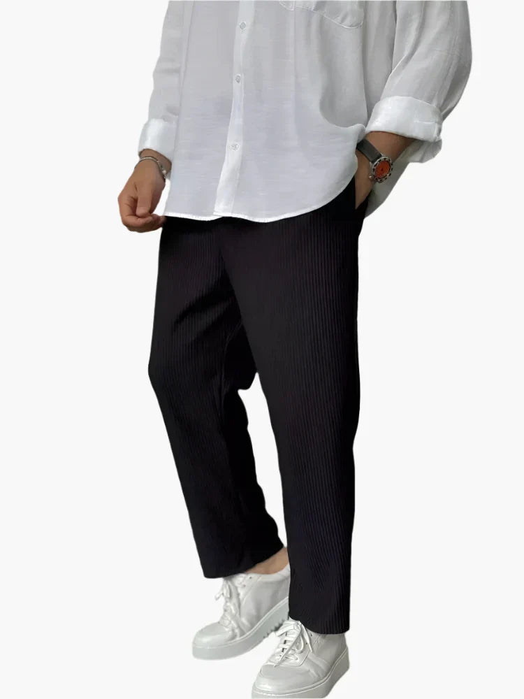 Alpenfeld | Herren Relax Fit Plissee Hose – Eleganter und Bequemer Alltags- und Business-Look