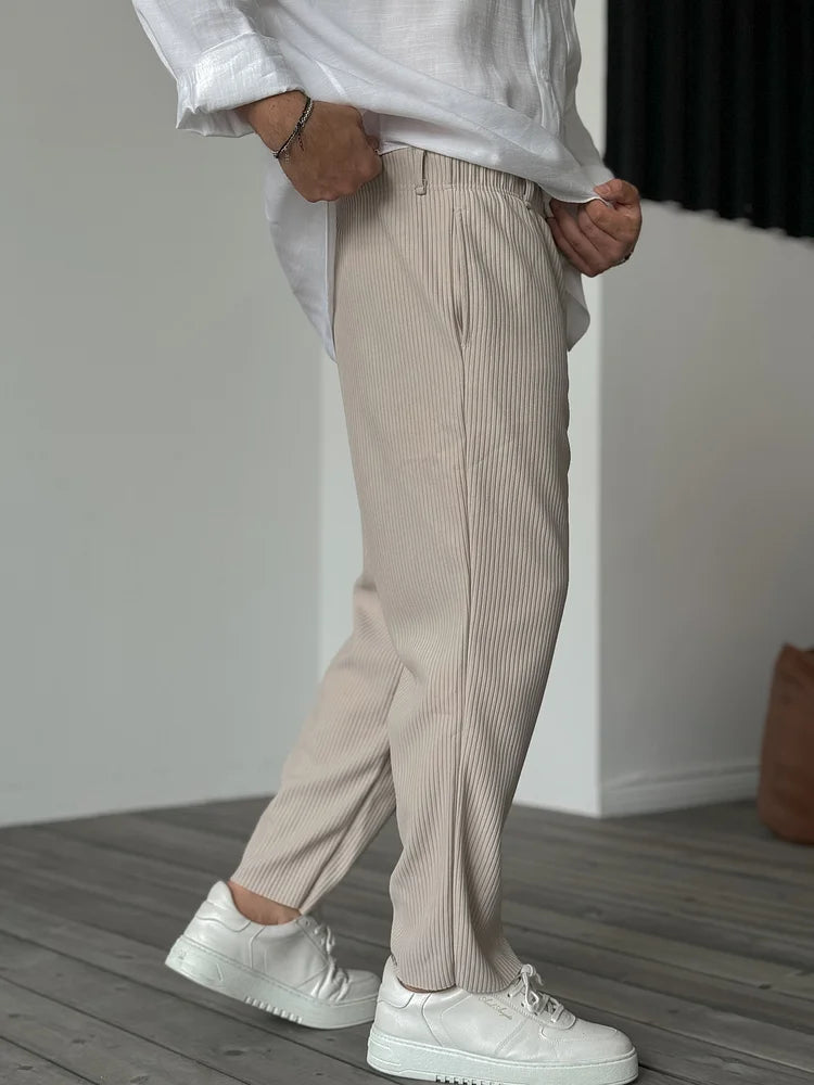 Alpenfeld | Herren Relax Fit Plissee Hose – Eleganter und Bequemer Alltags- und Business-Look