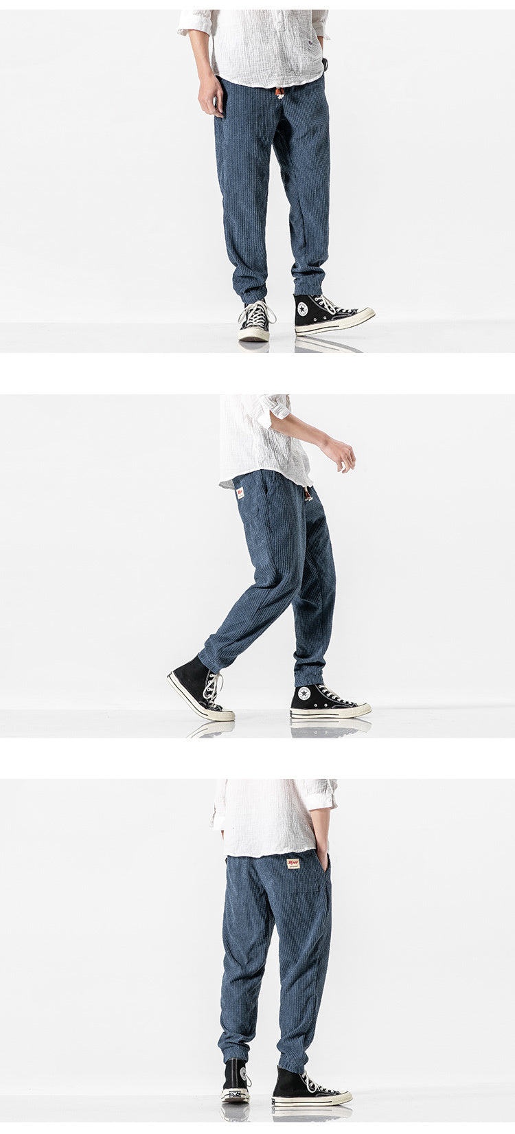 Alpenfeld | Herren Cordhose Jogger – Lockerer Schnitt, Kordelzugbund