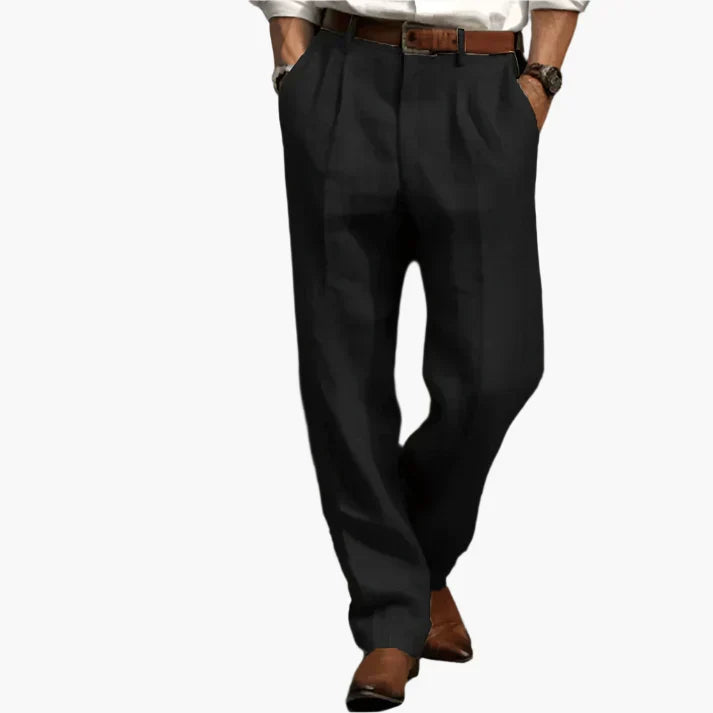 Alpenfeld | Herren Retro Anzughose – Klassische Business- und Freizeit-Hose mit weitem Bein, elegantem Look, ideal für Büro und Alltag