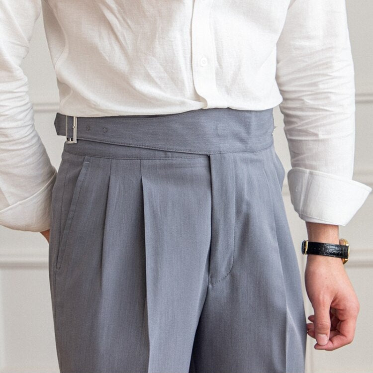 Alpenfeld | Ellis - Klassische Hose Mit Hoher Taille Und Schnallenverschluss Für Herren