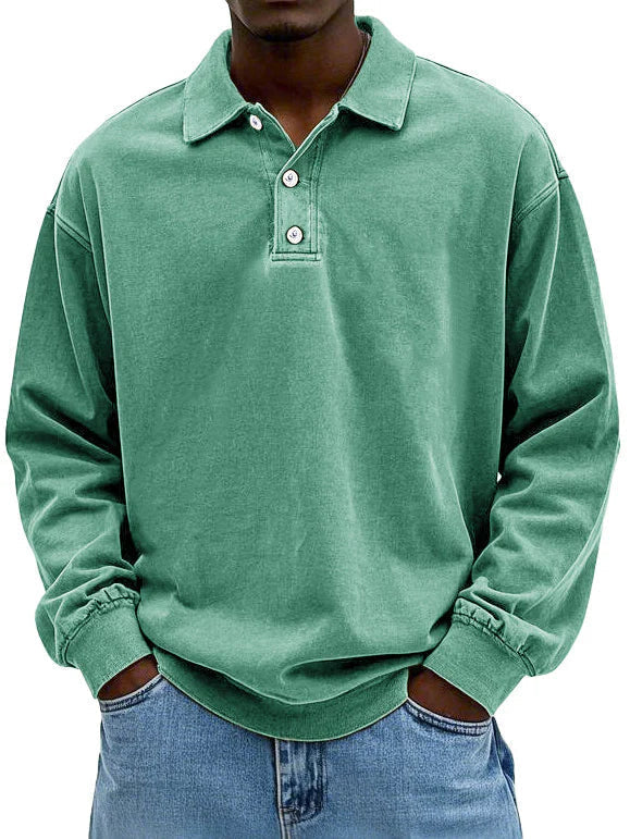 Alpenfeld | Lässiges langärmeliges Herren-Polo
