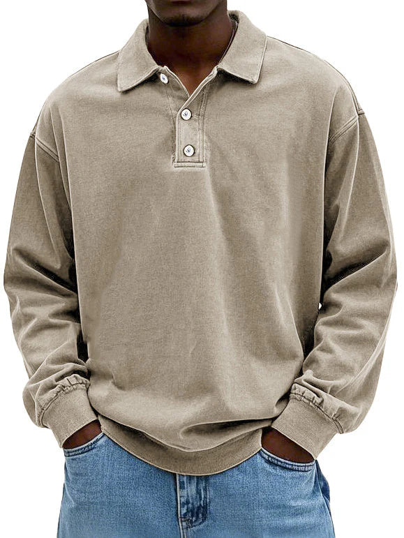 Alpenfeld | Lässiges langärmeliges Herren-Polo