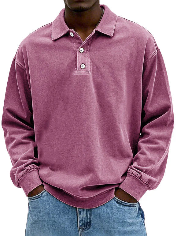Alpenfeld | Lässiges langärmeliges Herren-Polo