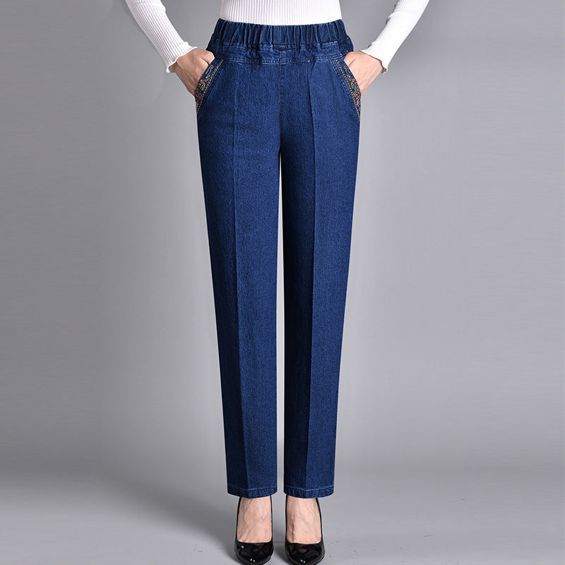 Alpenfeld | Damenjeans mit elastischem Bund und Seitentaschen