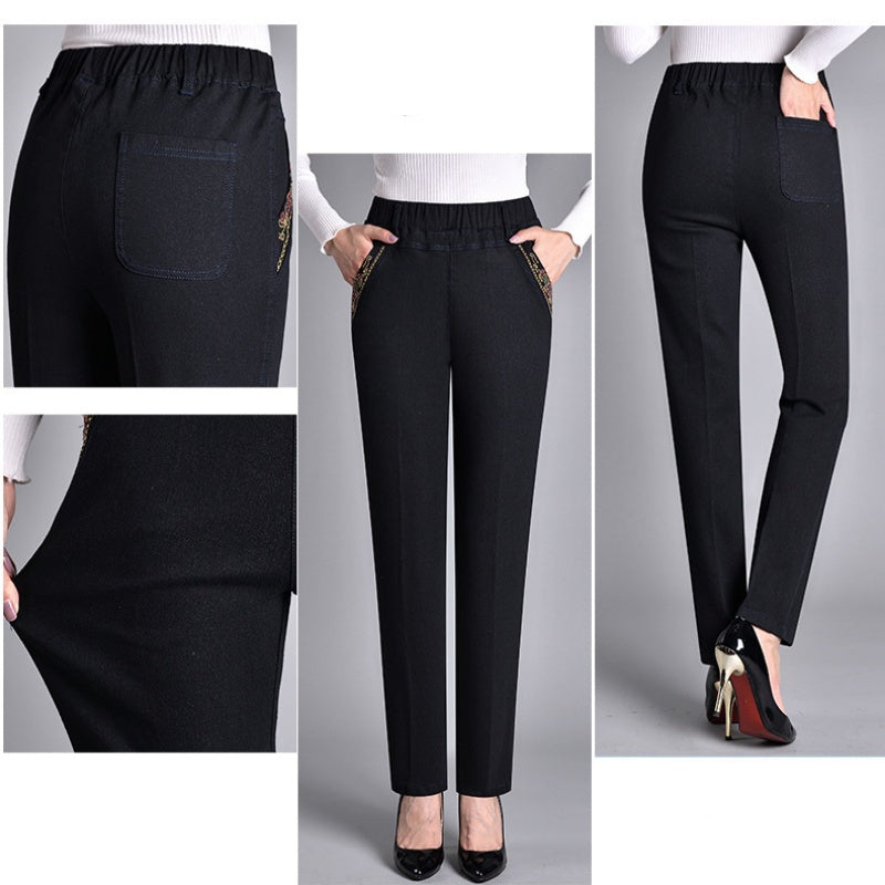 Alpenfeld | Damenjeans mit elastischem Bund und Seitentaschen