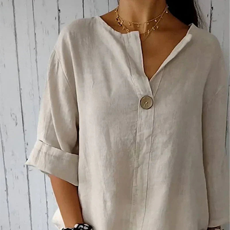 Denzel | Vielseitige Knopf Bluse