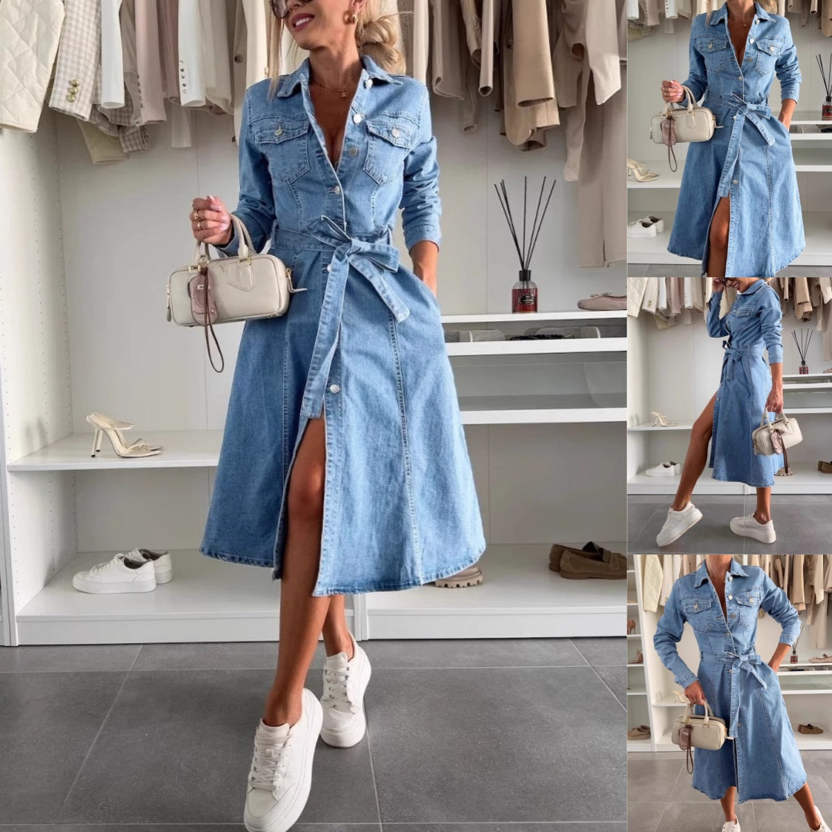 Jely™ – Maxikleid mit Langen Ärmeln
